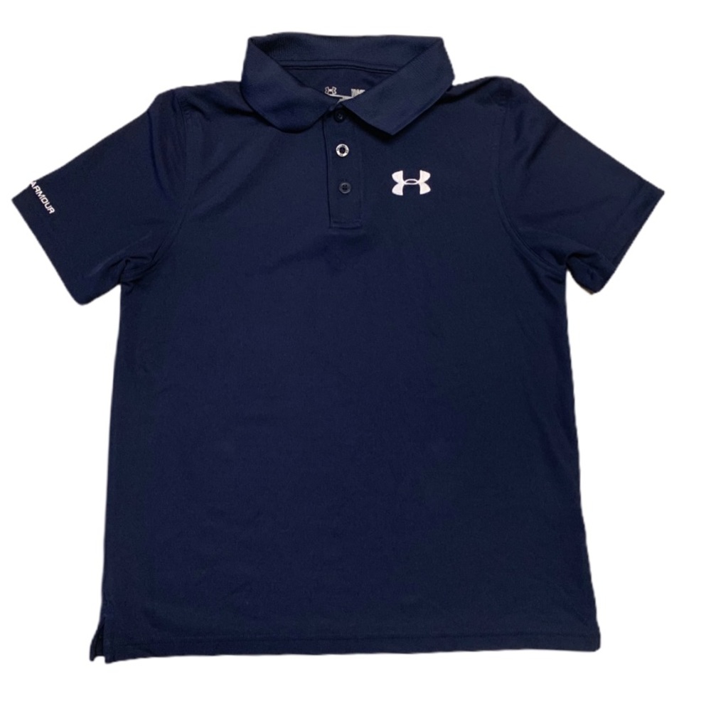 Under Armour Heat gear Loose Polo blue Size YLG